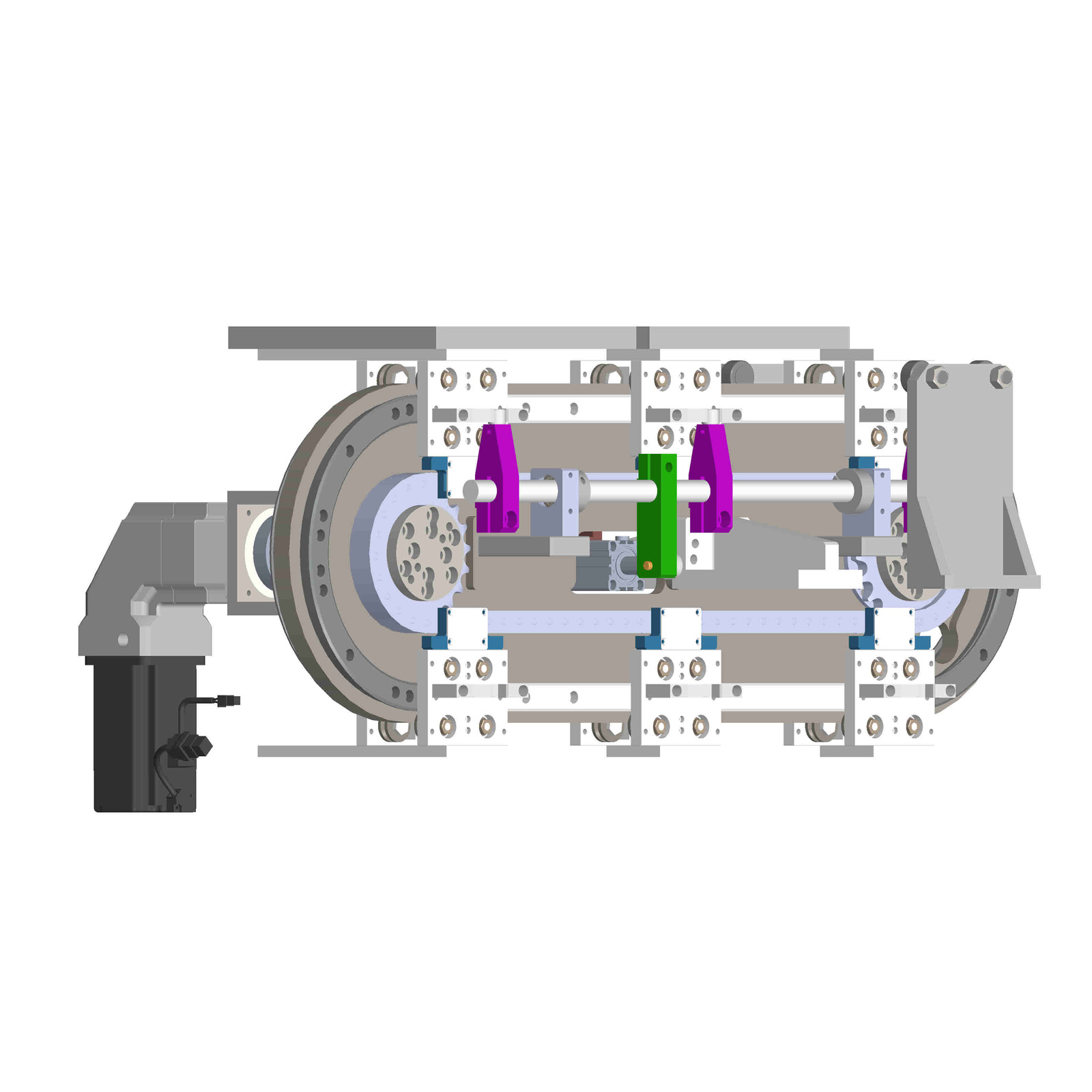 椭圆立式双轨环形导轨运送线6工位3定位带外部支持循环线模子