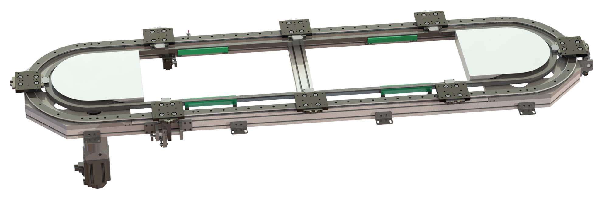 中载椭圆型材链传动环形导轨运送线44-OV2系列(图2)