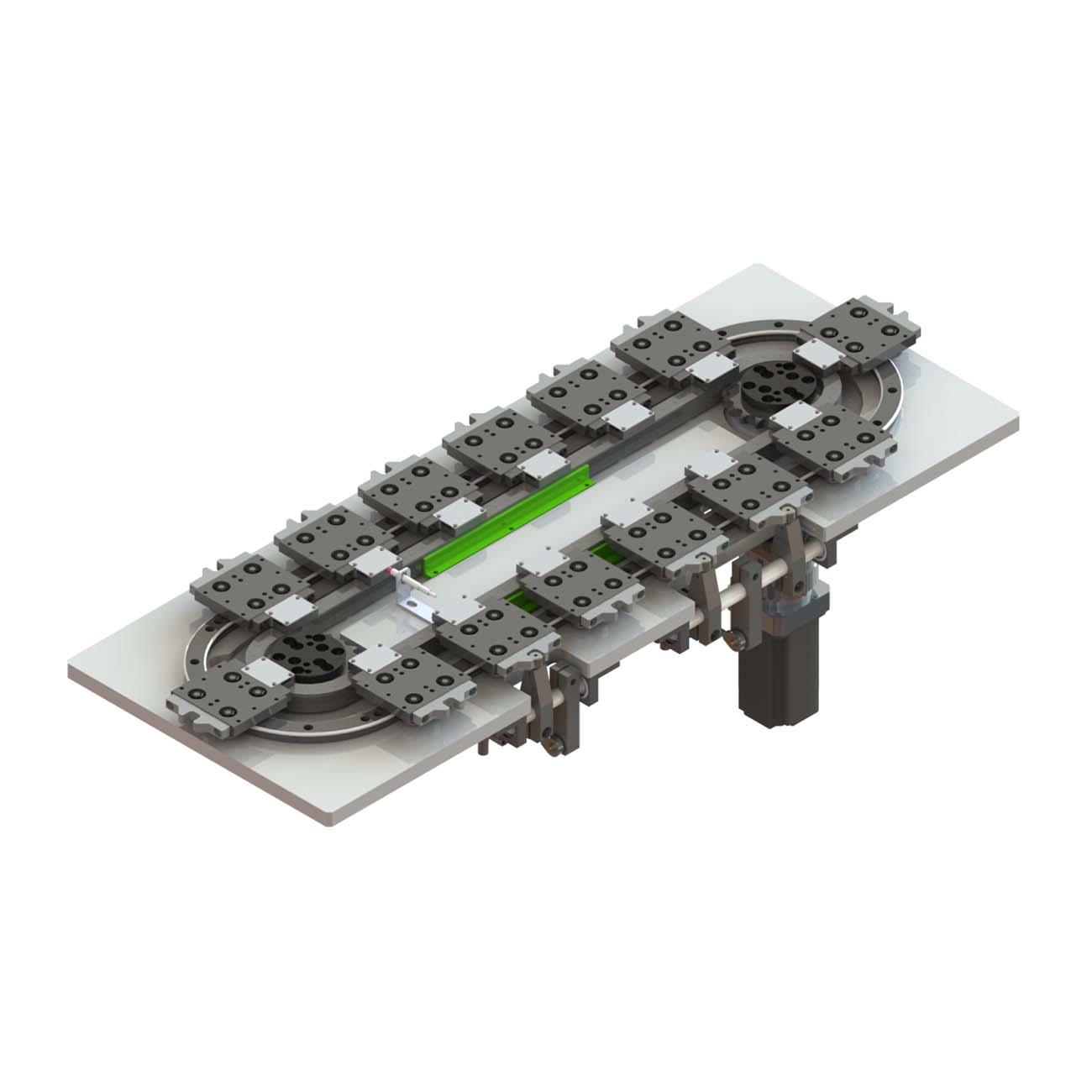 椭圆底板结构链传动环形导轨运送线25系列-OV2